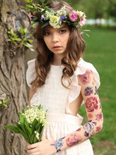 Učitajte sliku u preglednik galerije, Akvarel privremene tetovaže BLUE ROSES