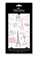 Load image into Gallery viewer, Privremene tetovaže BREAKFAST IN PARIS by Sasha Guseinova