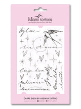 Load image into Gallery viewer, Privremene tetovaže CARPE DIEM by Aksinya Tattoo