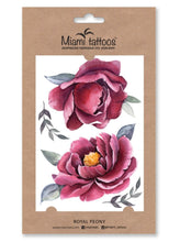 Učitajte sliku u preglednik galerije, Akvarel privremene tetovaže ROYAL PEONY