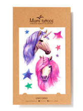 Učitajte sliku u preglednik galerije, Akvarel privremene tetovaže UNICORNS